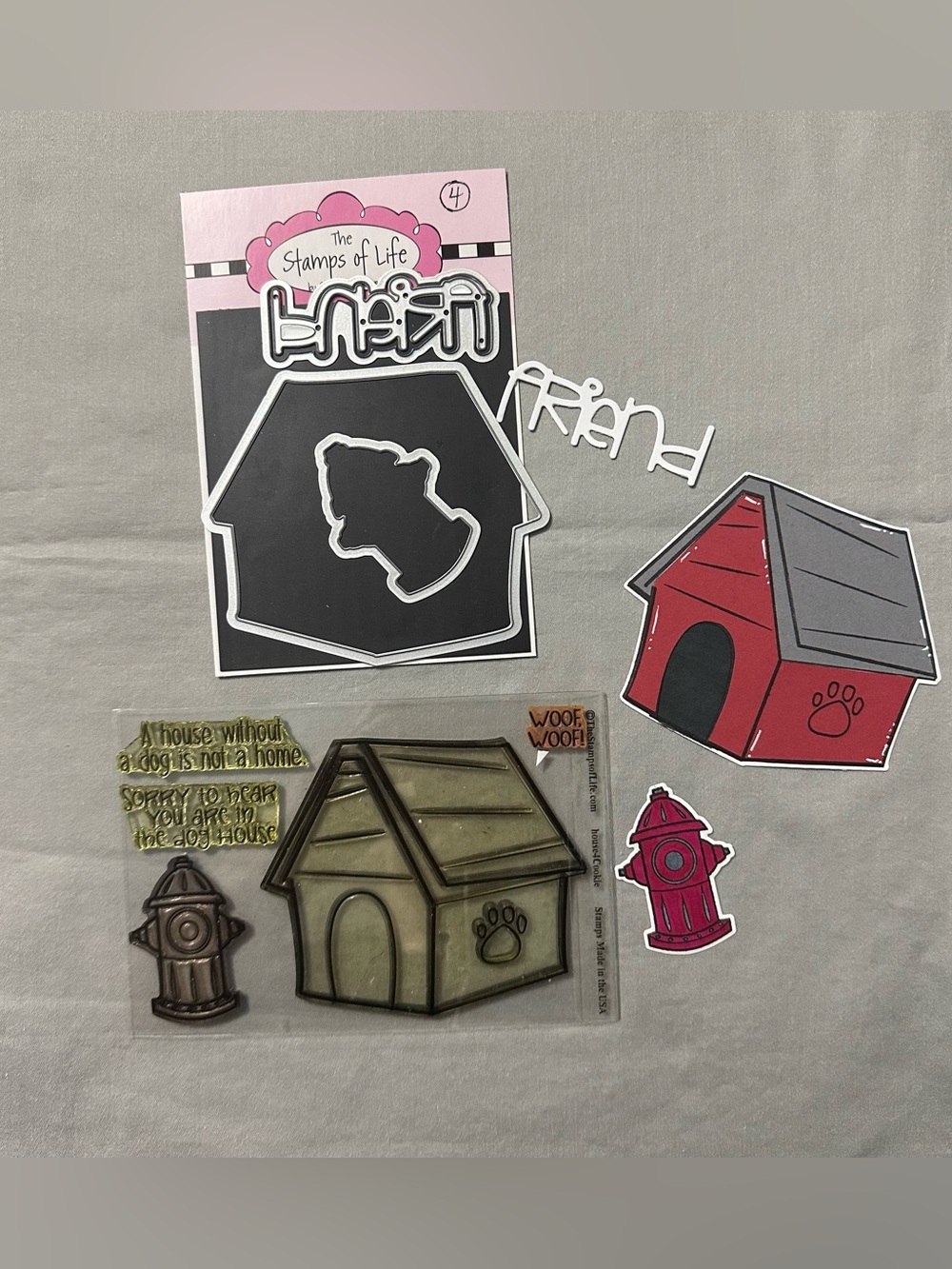 The Stamps of Life house4Cookie Stamp & Die Set Dog House Fire Hydrant